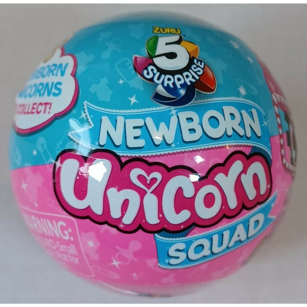 Zuru 5 Surprise - Newborn Unicorn Squad - w/ Magic Color Change Diapers- New